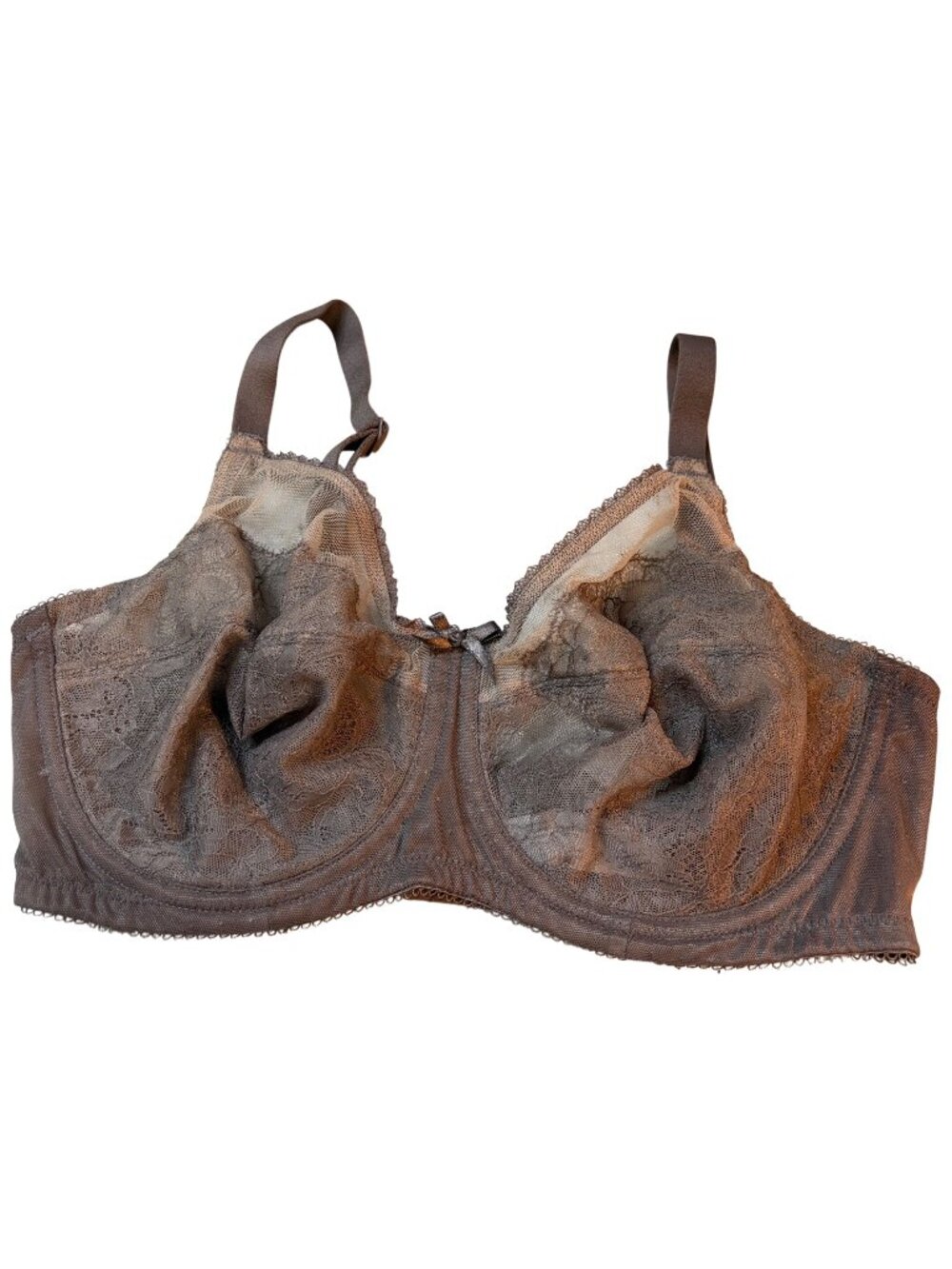 Wacoal 855186 Sheer TAUPE Lace T-shirt Bra Underwire Women's 34DD